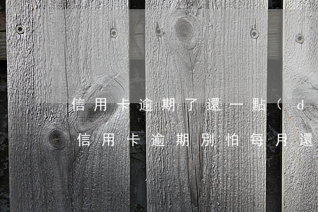 信用卡逾期了還一點(diǎn)可以嗎(欠信用卡逾期別怕每月還十元)