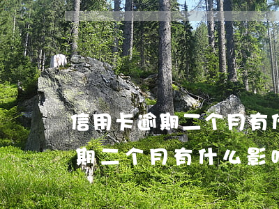信用卡逾期二个月有什么影响吗-信用卡逾期二个月有什么影响吗知乎