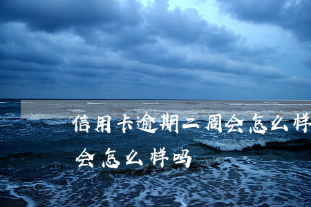 信用卡逾期二周会怎么样-信用卡逾期二周会怎么样吗