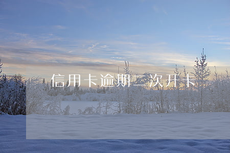 信用卡逾期二次开卡