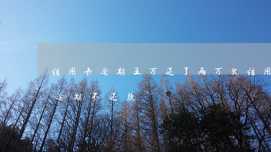 信用卡逾期五万还了两万(欠信用卡5万以上逾期不还款)