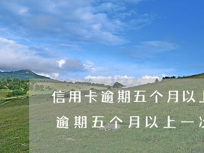 信用卡逾期五个月以上一次性还清-信用卡逾期五个月以上一次性还清可以吗