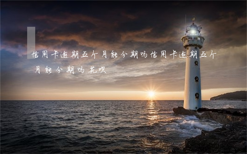 信用卡逾期五个月能分期吗(信用卡逾期五个月能分期吗花呗)