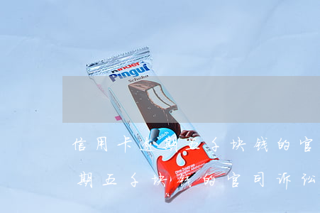 信用卡逾期五千块钱的官司诉讼费(信用卡逾期五千块钱的官司诉讼费谁承担)