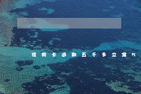 信用卡逾期五千多立案(5萬信用卡逾期)