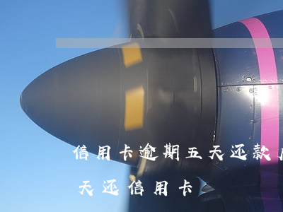 信用卡逾期五天还款后还可以用么-逾期5天还信用卡