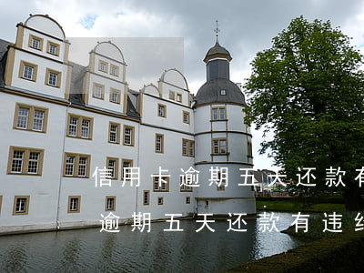 信用卡逾期五天还款有违约金没有-信用卡逾期五天还款有违约金没有利息