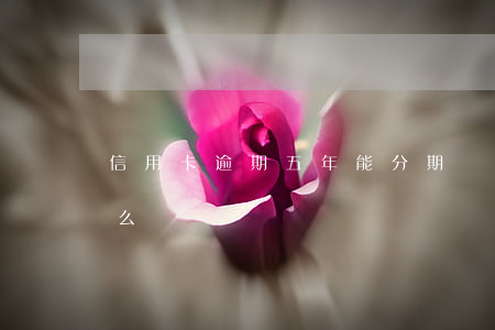 信用卡逾期五年能分期還嗎(分期逾期三年怎么還)