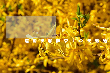 信用卡逾期交10元激活
