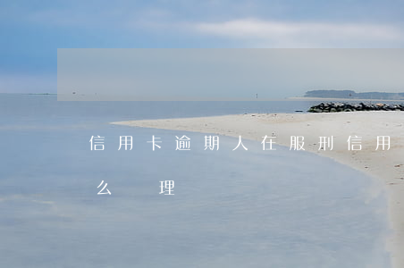 信用卡逾期 人在服刑(信用卡逾期 人在服刑怎么處理)