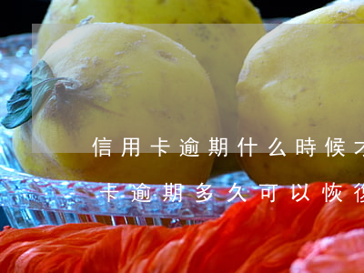 信用卡逾期什么時候才可以恢復(之前有信用卡逾期多久可以恢復征信)