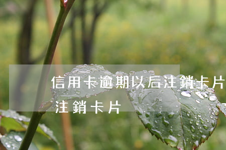 信用卡逾期以后注銷卡片-信用卡逾期以后注銷卡片
