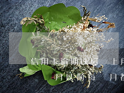 信用卡逾期以后還上月最低(我信用卡逾期了幾個月以前每個月都還一點)