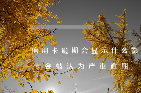 信用卡逾期会显示什么影响(什么情况下信用卡会被认为严重逾期)