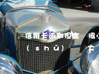 信用卡逾期但金額很小(信用卡逾期多少算數(shù)額較大)