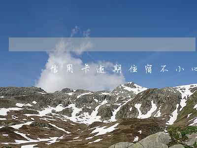 信用卡逾期住宿(不小心信用卡逾期)