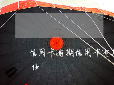 信用卡逾期（信用卡逾期多年銀行責(zé)任）