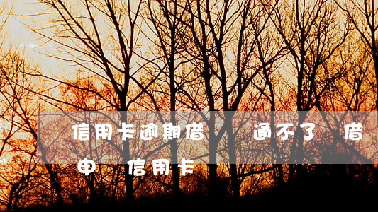 信用卡逾期借唄開通不了嗎(借唄逾期還可以申請信用卡嗎)