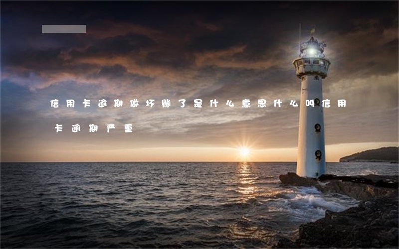 信用卡逾期做坏账了是什么意思(什么叫信用卡逾期严重)