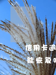 信用卡逾期停卡注销了 逾期停用的信用卡还能恢复吗