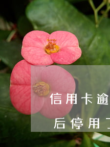 信用卡逾期停用了利息還滾動嗎（信用卡逾期后停用了）