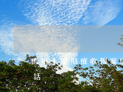 信用卡逾期催收報案(信用卡逾期催收報案電話)