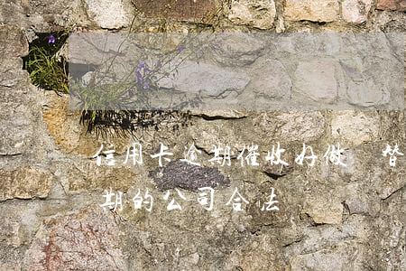 信用卡逾期催收好做嗎(替銀行催收信用卡逾期的公司合法嗎)