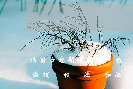 信用卡逾期催收找單位違法嗎(信用卡逾期催收找單位違法嗎合法嗎)