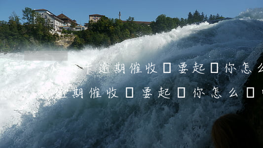 信用卡逾期催收說要起訴你怎么辦-信用卡逾期催收說要起訴你怎么辦呢