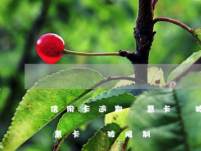 信用卡逾期儲蓄卡會被限制嗎(信用卡逾期儲蓄卡會被限制嗎嗎)
