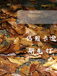 信用卡逾期先打給誰(shuí)(信用卡逾期先打給誰(shuí)的電話(huà))
