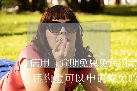 信用卡逾期免息免违约金(信用卡逾期罚息和违约金可以申请减免吗?)