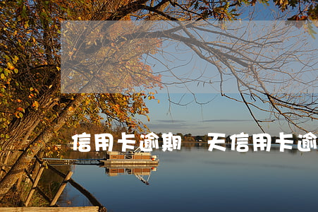 信用卡 逾期 兩天（信用卡逾期兩個星期會怎么樣）