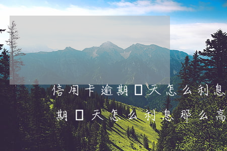 信用卡逾期兩天怎么利息那么高-信用卡逾期兩天怎么利息那么高呢