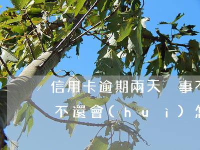 信用卡逾期兩天沒事不(信用卡逾期兩天沒事不還會(huì)怎樣)