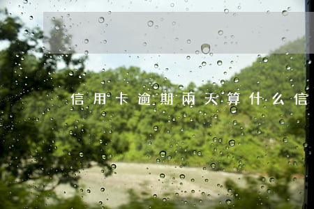 信用卡逾期兩天算什么(信用卡 逾期 兩天)
