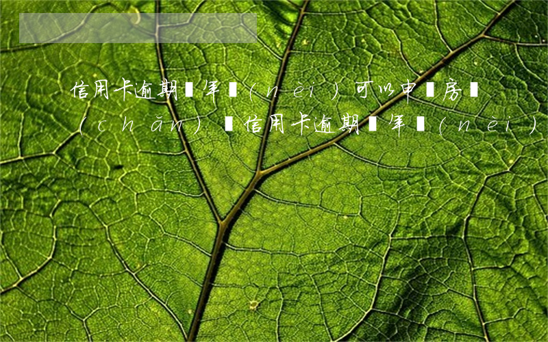 信用卡逾期兩年內(nèi)可以申請房產(chǎn)嗎(信用卡逾期兩年內(nèi)可以申請房產(chǎn)嗎嗎)