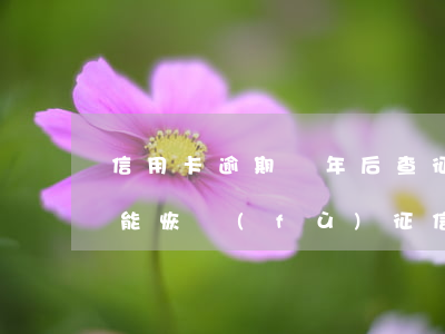 信用卡逾期兩年后查征信(信用卡逾期了幾年能恢復(fù)征信)