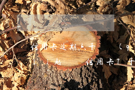 信用卡逾期六千塊錢(qián)會(huì)起訴嗎(信用卡7千多逾期了會(huì)不會(huì)起訴)