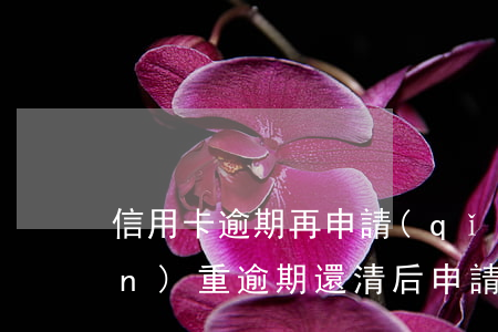 信用卡逾期再申請(qǐng)-嚴(yán)重逾期還清后申請(qǐng)信用卡