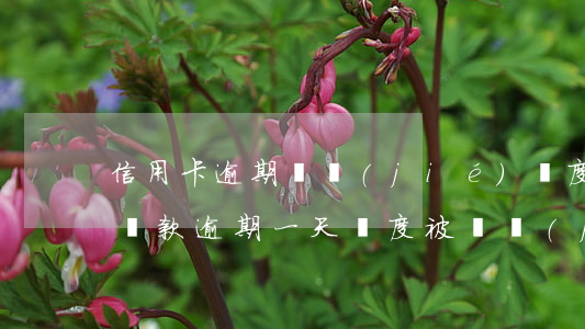 信用卡逾期凍結(jié)額度降為0(信用貸款逾期一天額度被凍結(jié))