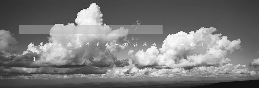 信用卡逾期几个月为一期(信用卡逾期一个月了)