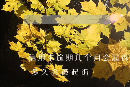 信用卡逾期几个月会起诉(欠银行信用卡逾期多久会被起诉)