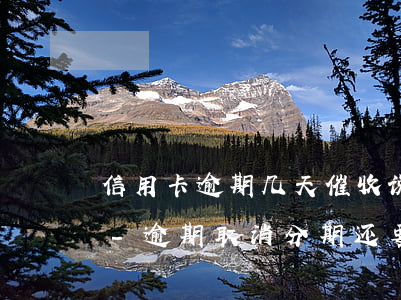 信用卡逾期几天催收说取消分期要全额结清-逾期取消分期还要付利息吗