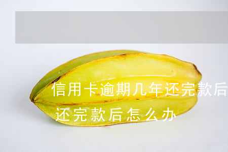 信用卡逾期几年还完款后-信用卡逾期几年还完款后怎么办