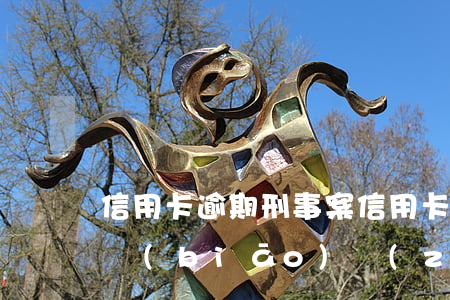 信用卡逾期刑事案(信用卡逾期刑事案件立案標(biāo)準(zhǔn))