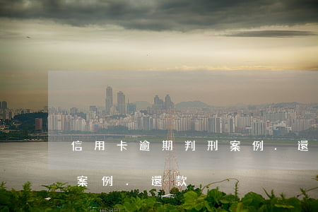 信用卡逾期判刑案例.還款(信用卡逾期判刑案例.還款)