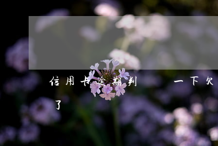 信用卡逾期判決書一下 欠信用卡逾期被起訴了