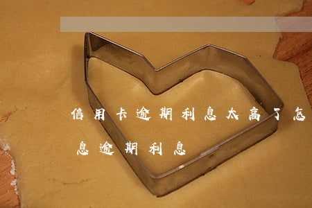 信用卡逾期利息太高了怎么辦(信用卡 逾期罰息 逾期利息)