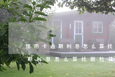 信用卡逾期利息怎么算找微粒貸-信用卡逾期利息怎么算找微粒貸還款